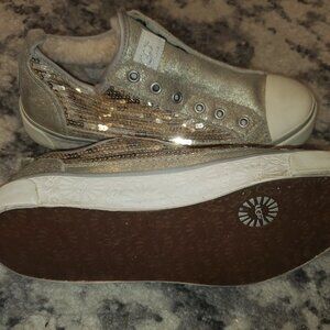 UGG Silver Sequin Slip-On Sneakers